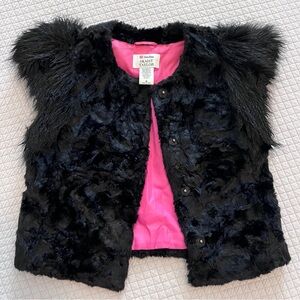 Skaist Taylor black faux fur vest